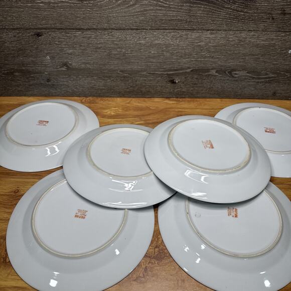 Vintage Chinese Jindezhen Famille Rose Dinner Plates 10" ~set Of 6 - Picture 7 of 8